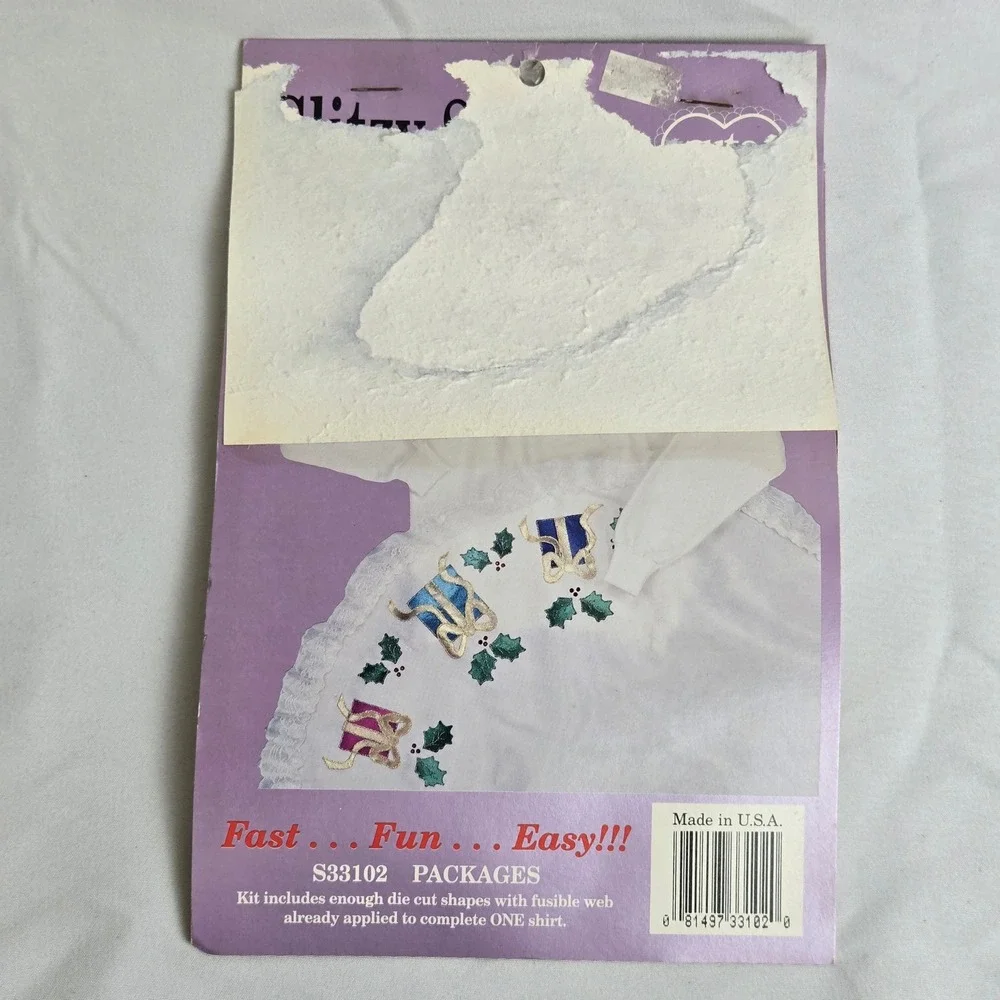 Lot of 4 What's New Ltd Glitzy Shirts Iron On Applique Kits New Sealed Vintage